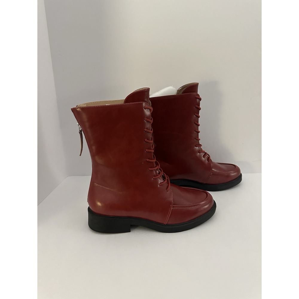 Journee Collection Nikki Women's Size 9 Red Lace Up Zip Entry